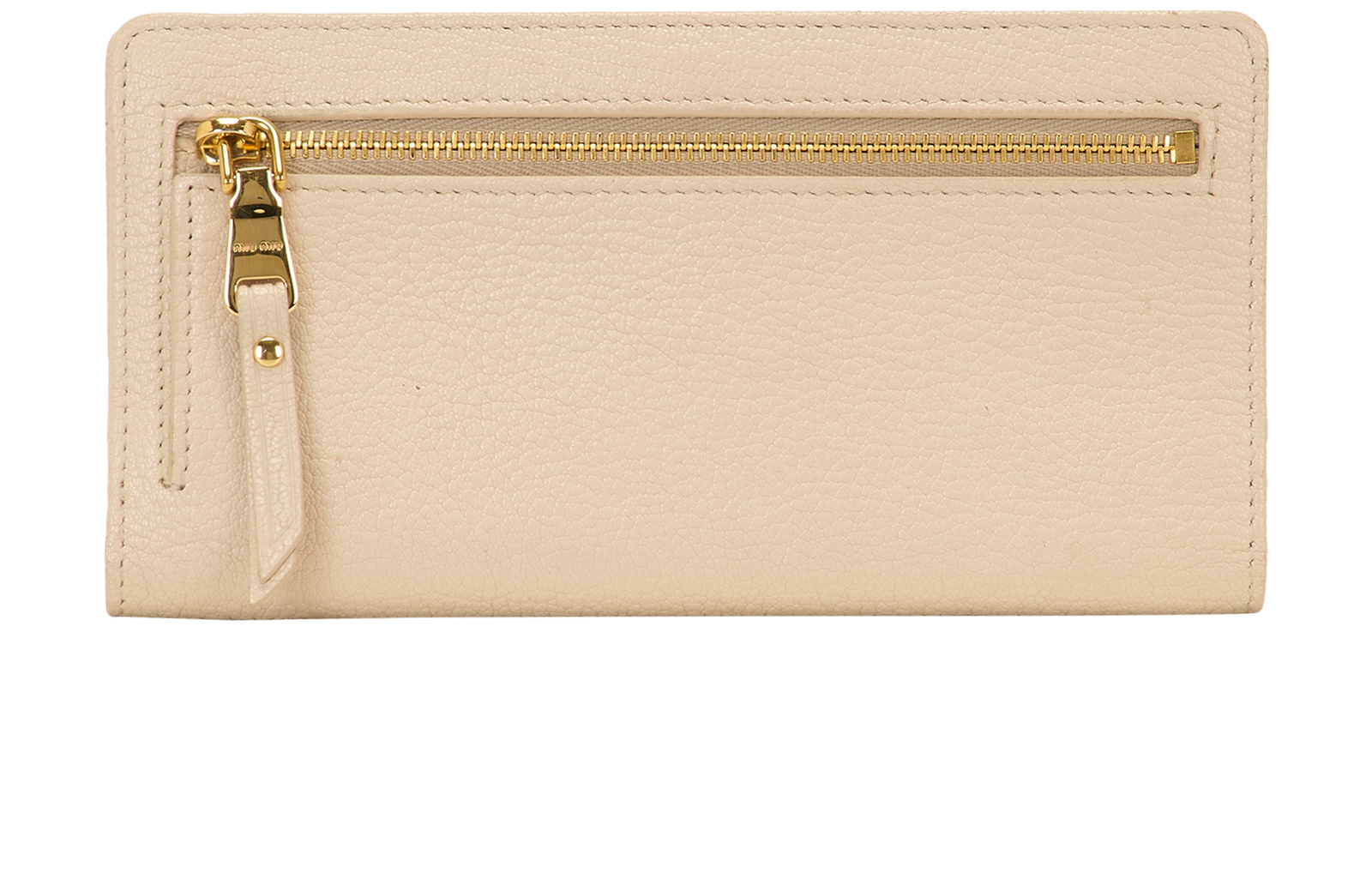 Miu Miu Madras Bifold Wallet, &pound;180, Accessories, Cream, Leather, Back view